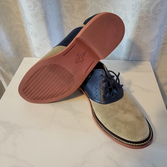 Cole Haan Men's Shoes, Suede Color Tan and Blue, Oxford Size 10.5m, Classic - Picture 9 of 13